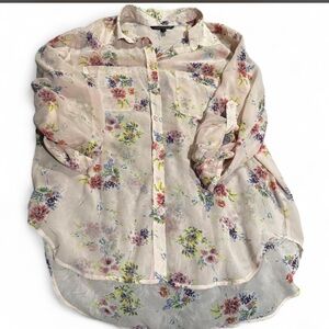 Victoria's Secret Floral Sheer Blouse
